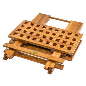 Teak Grate Top Fold-Away Table-Furniture-Nautical Decor and Gifts