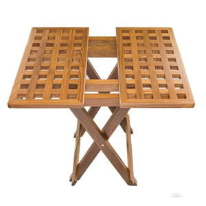 Teak Grate Top Fold-Away Table-Furniture-Nautical Decor and Gifts