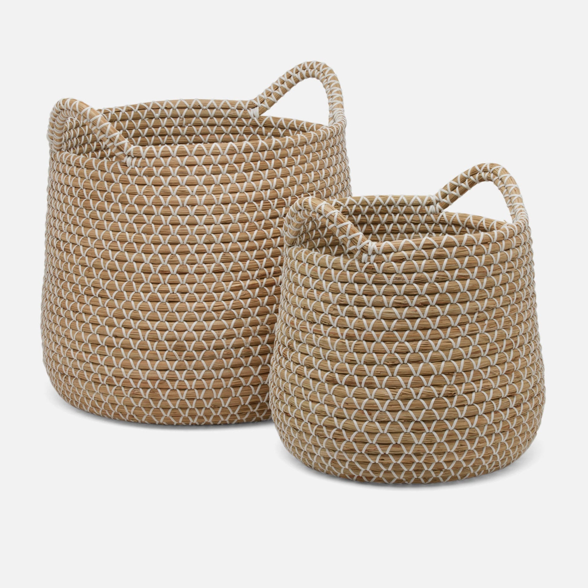 Kendari Round Basket - Set of 2-Nautical Decor and Gifts