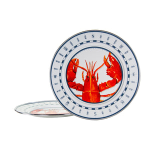 Enamel Chargers - Set of 2-Plate-Nautical Decor and Gifts