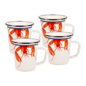 Enamel Latte Mugs - Set of 4-Mug-Nautical Decor and Gifts