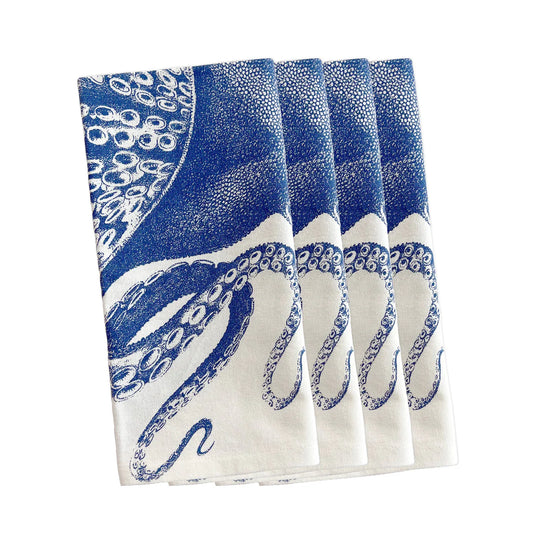 Octopus Dinner Napkins, Set of 4-Nautical Decor and Gifts