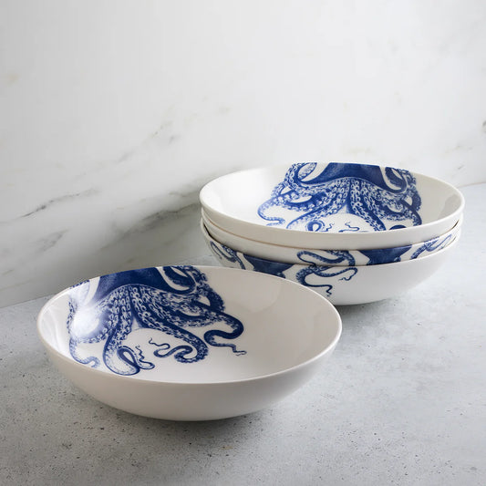 Octopus Entrée Bowl - set of 4-Nautical Decor and Gifts