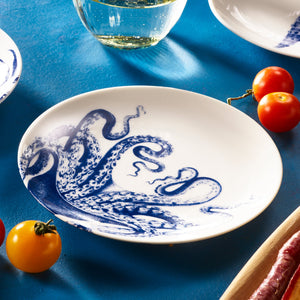 Octopus Porcelain Appetizer Plates set of 4-Nautical Decor and Gifts