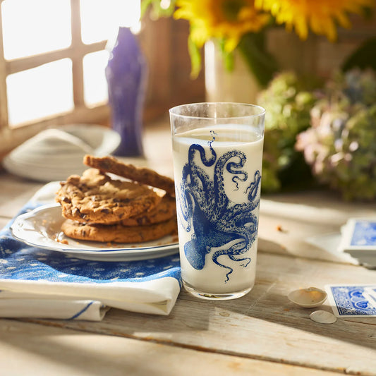 Octopus Tall Drinking Glasses-Nautical Decor and Gifts