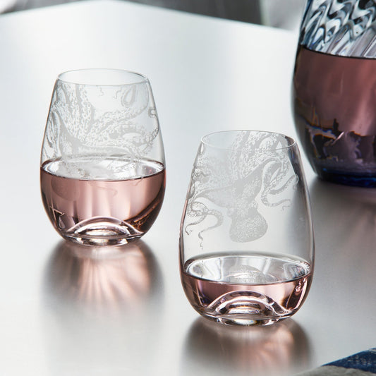 Stemless Wine Glasses-Nautical Decor and Gifts