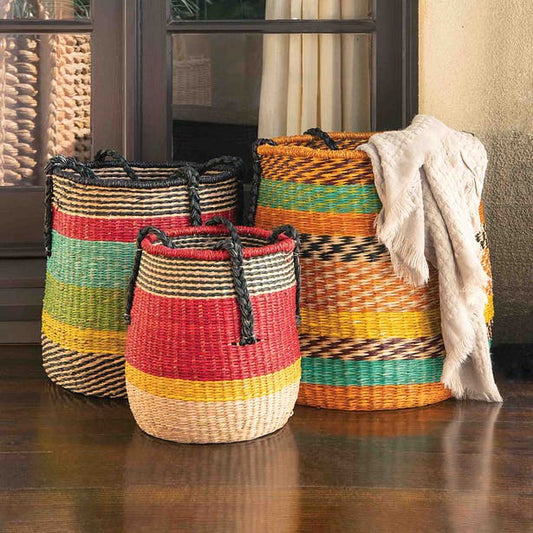 Millbrae Seagrass Baskets- Set of 3-Nautical Decor and Gifts