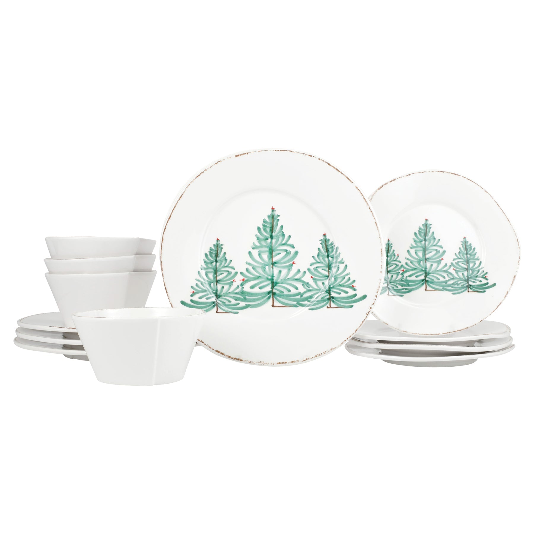 Melamine Lastra Holiday Twelve-Piece Place Setting-Nautical Decor and Gifts