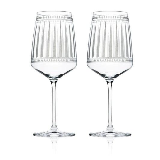 Marrakech White Wine Glasses, Set of 2-Nautical Decor and Gifts