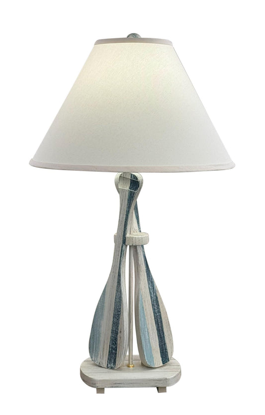 Nautical Stripe 2 Paddle Table Lamp-Lamp-Nautical Decor and Gifts
