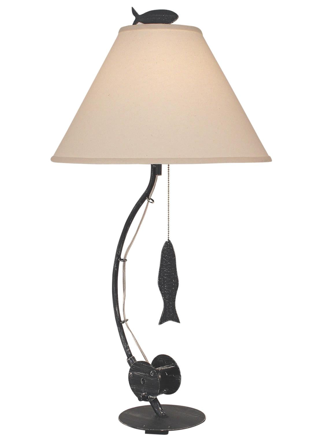Weathered Navy Sea Fishing Pole TABLE LAMP-Lamp-Nautical Decor and Gifts