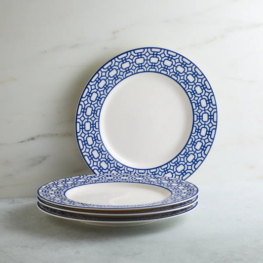 Garden Gate Rimmed Salad Plate Set of 4-Nautical Decor and Gifts