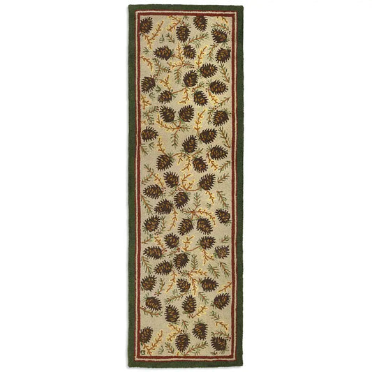 Northwoods Pinecones Runner-30x8 Rug-Nautical Decor and Gifts