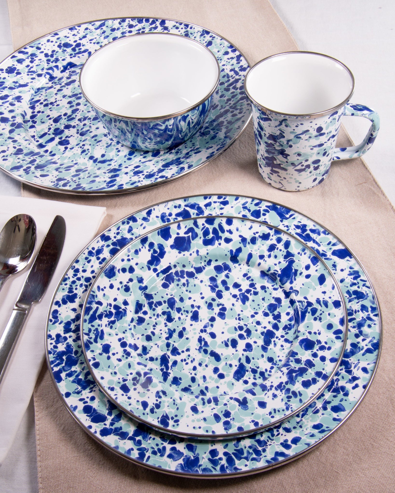 Blue Ocean Chargers - Set of 2-Plate-Nautical Decor and Gifts