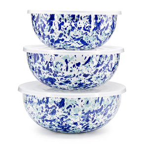 Blue Ocean Mixing Bowls - Set of 3-Mixing Bowls-Nautical Decor and Gifts