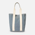  Light Blue Cotton Jute/Dusty Blue Full-Grain Leather