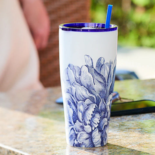 Peony Stainless Steel Insulated Tumbler-Nautical Decor and Gifts