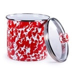 Red Swirl Canister-Bowls-Nautical Decor and Gifts
