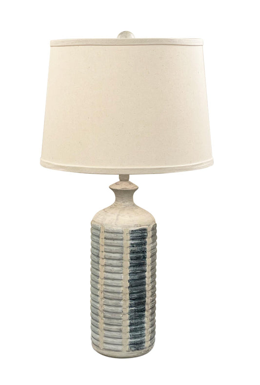 Cottage/Nautical Round Shutter Pot-Lamp-Nautical Decor and Gifts