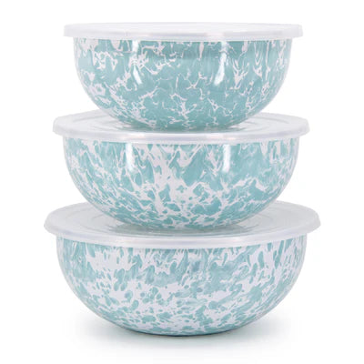 Sea Glass Swirl Mixing Bowls - Set of 3-Mixing Bowls-Nautical Decor and Gifts