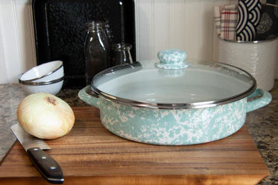 Sea Glass Swirl Saute Pans-Colanders & Strainers-Nautical Decor and Gifts