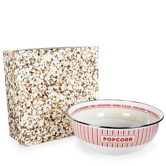 Enamel Popcorn Bowl-Nautical Decor and Gifts