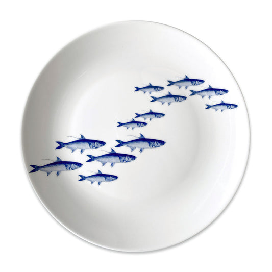 School of Fish Dinner Plate-Nautical Decor and Gifts