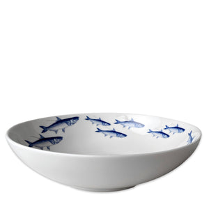 School of Fish Wide Serving Bowl-Nautical Decor and Gifts