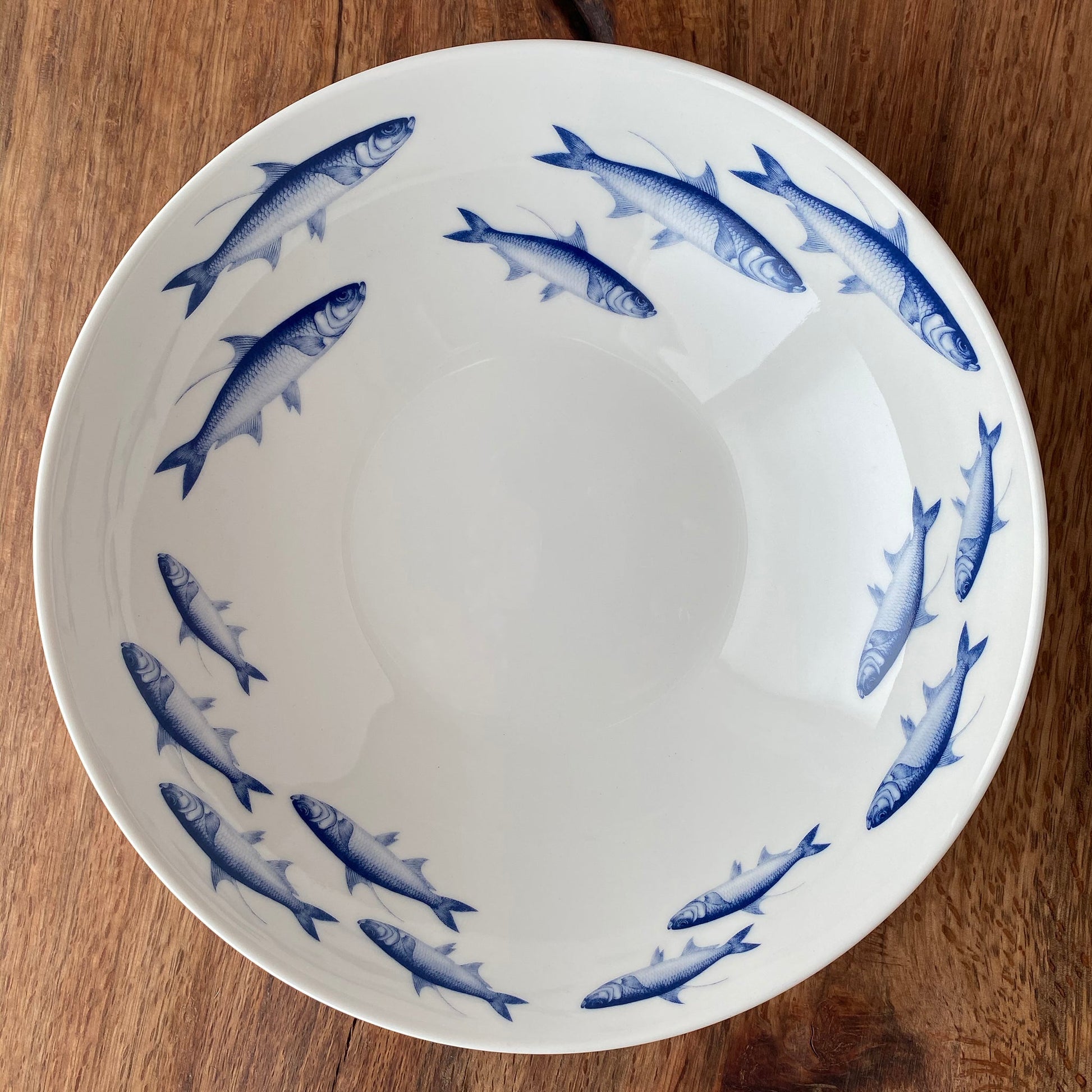 School of Fish Wide Serving Bowl-Nautical Decor and Gifts