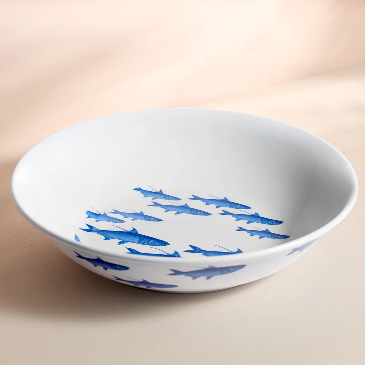 School of Fish Melamine Serving Bowl-Nautical Decor and Gifts