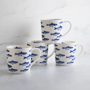 School of Fish Mug - Set of 4-Nautical Decor and Gifts