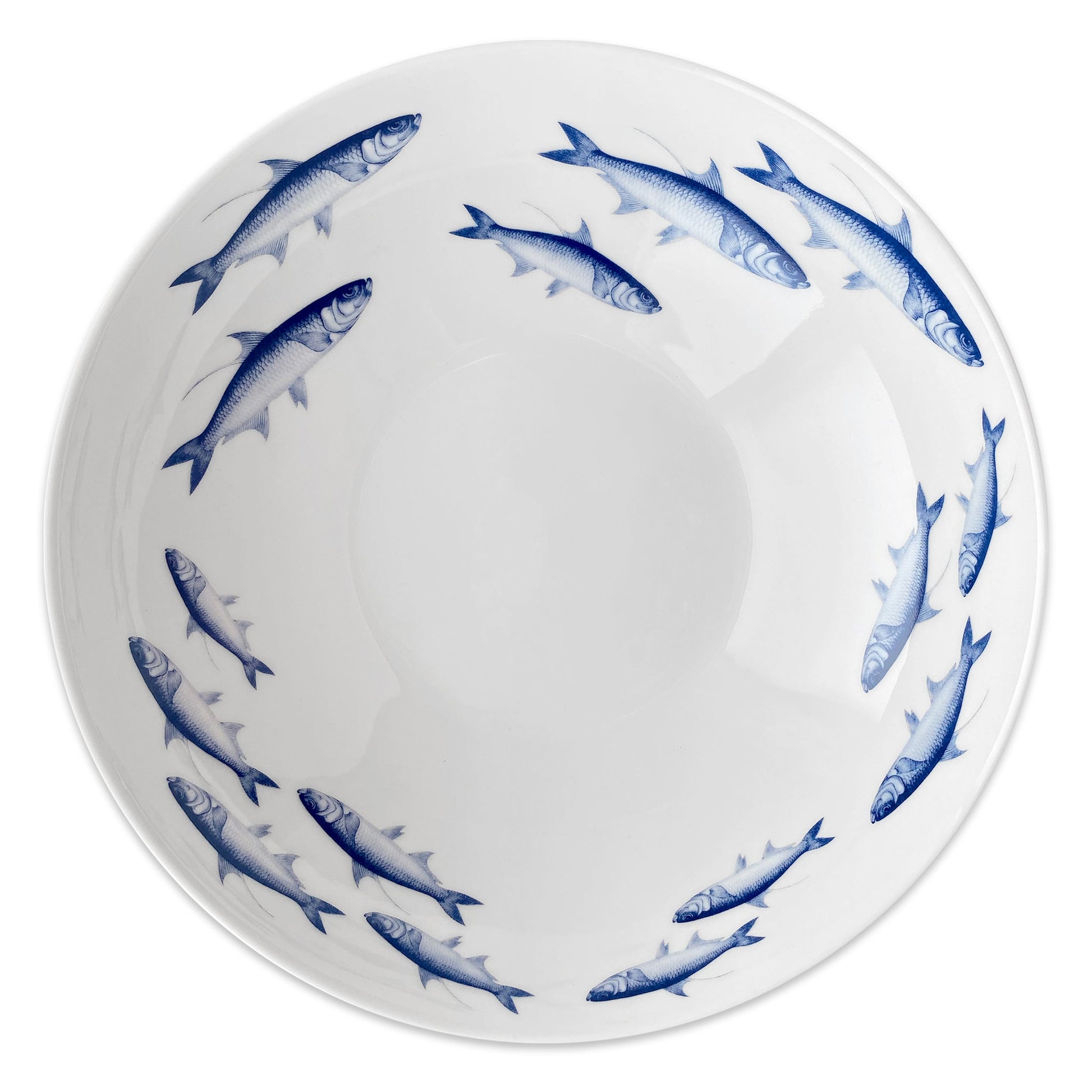 School of Fish Wide Serving Bowl-Nautical Decor and Gifts