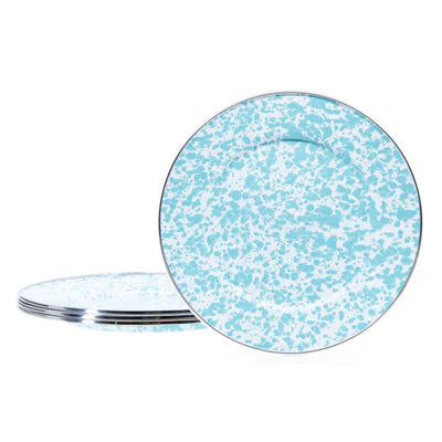 Sea Glass Swirl Dinner Plates - Set of 4-Plate-Nautical Decor and Gifts