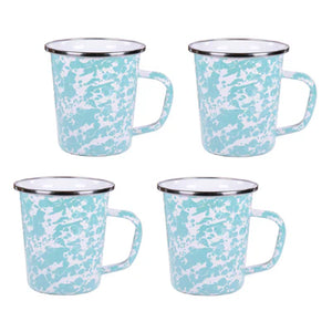 Sea Glass 16 oz Latte Mugs - Set of 4-Mug-Nautical Decor and Gifts