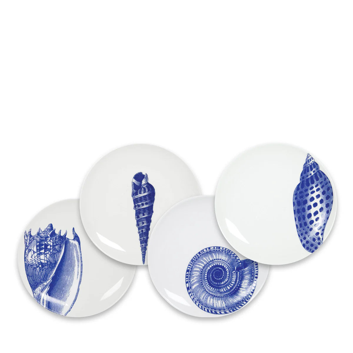 Shells Small Plates Set of 4-Nautical Decor and Gifts