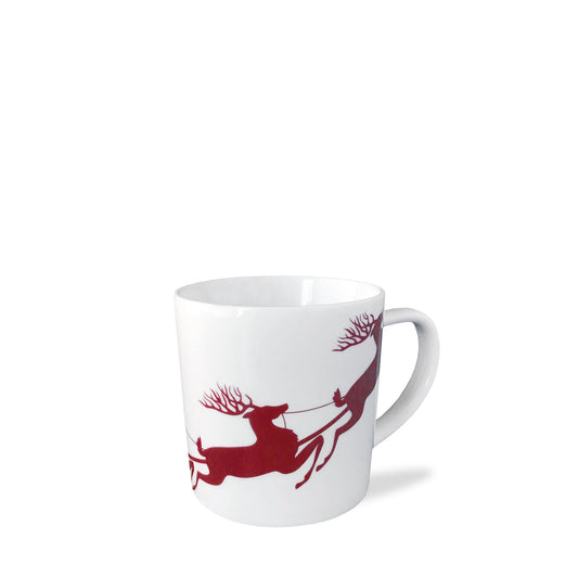 Sleigh Mug Red-Nautical Decor and Gifts