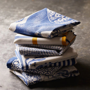 School of Fish Dinner Napkins, Set of 4-Nautical Decor and Gifts