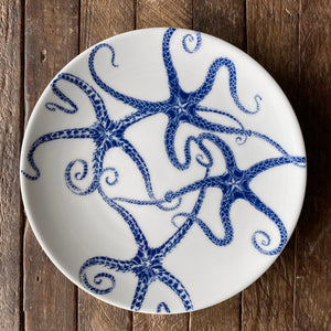 Starfish Porcelain Appetizer Plates-Nautical Decor and Gifts