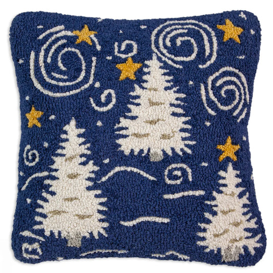 Starry Forest Hooked Pillow-Pillow-Nautical Decor and Gifts