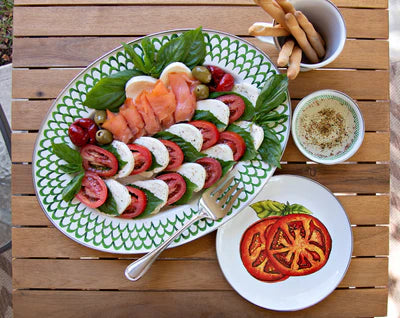 Green Scallop Oval Platter-Tray-Nautical Decor and Gifts