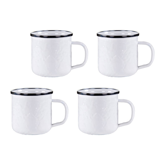 Classic White Mugs - Set of 4-Mug-Nautical Decor and Gifts