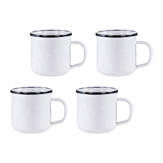 Classic White Adult Mugs - Set of 4-Mug-Nautical Decor and Gifts