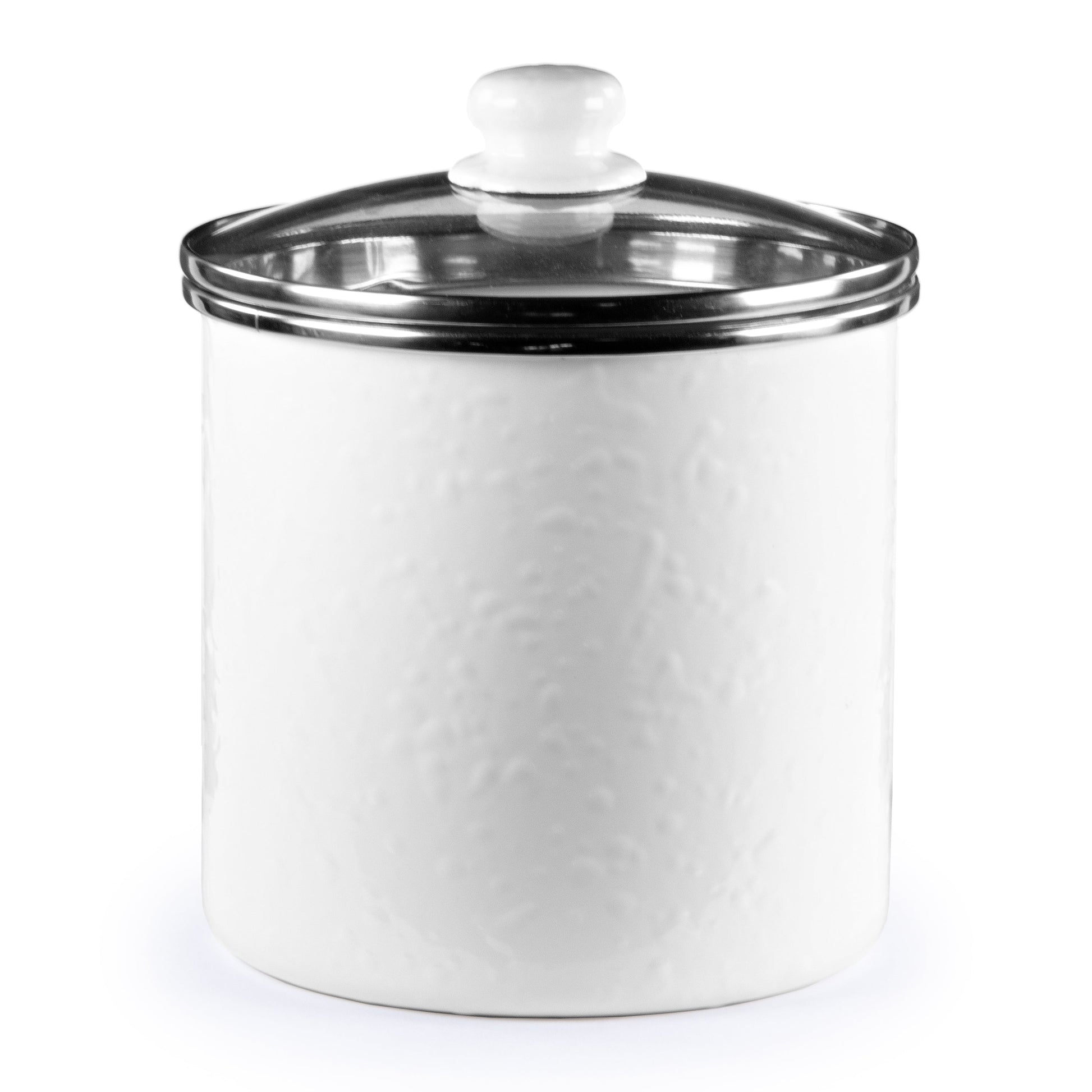 Classic White Canister-Canister-Nautical Decor and Gifts