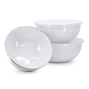 Enamel Mixing Bowls - Set of 3-Mixing Bowls-Nautical Decor and Gifts