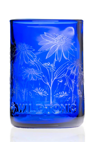 Wildflowers Blue Repurposed Tumbler - 12 oz-Nautical Decor and Gifts