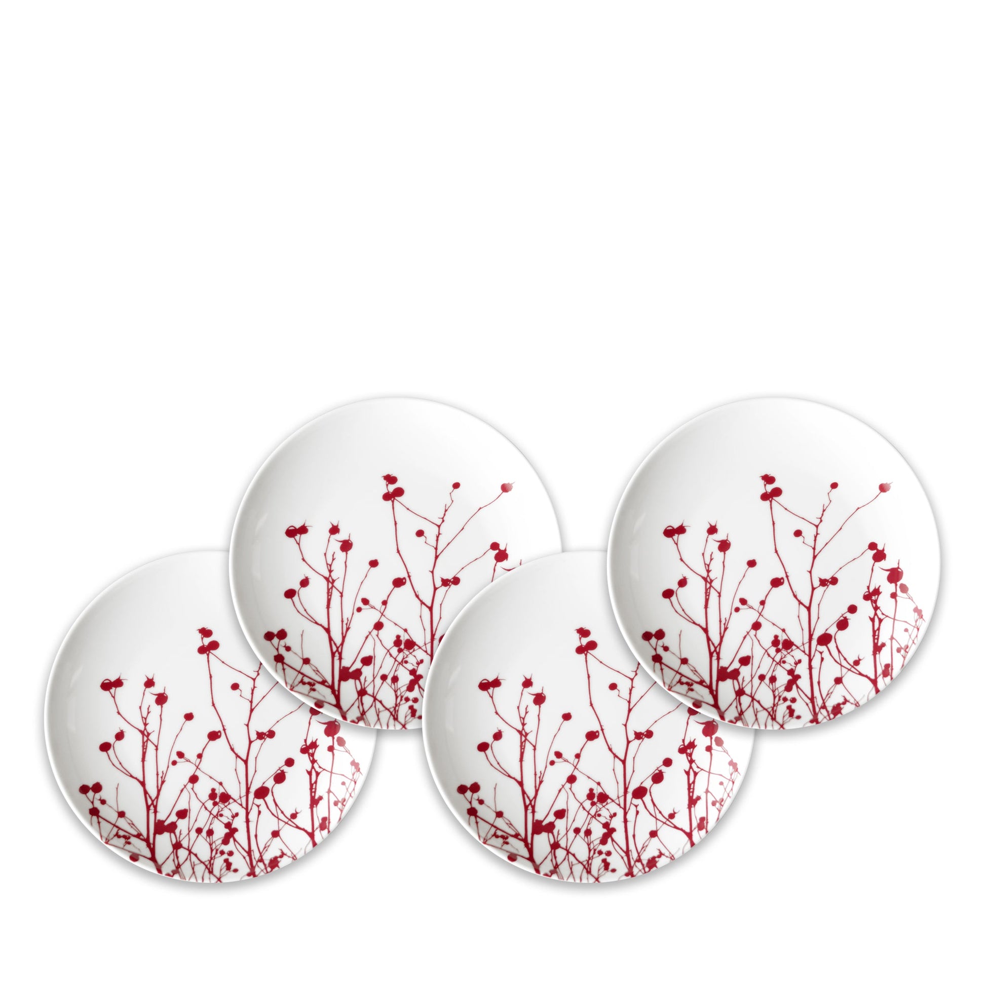 Winter Berries Canapé Plates Boxed Set/4-Nautical Decor and Gifts