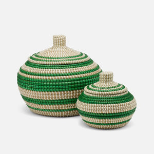 Arley Baskets With Lid set of 2-Nautical Decor and Gifts