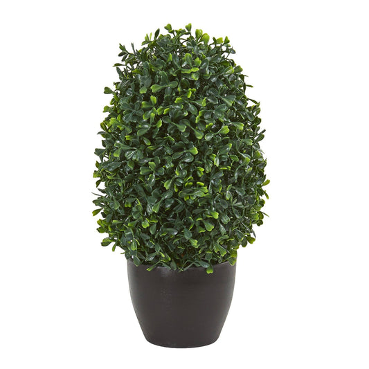 13” Boxwood Topiary Artificial Plant UV Resistant (Indoor/Outdoor)-Faux Plant-Nautical Decor and Gifts