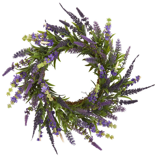 18” Lavender Wreath-Nautical Decor and Gifts