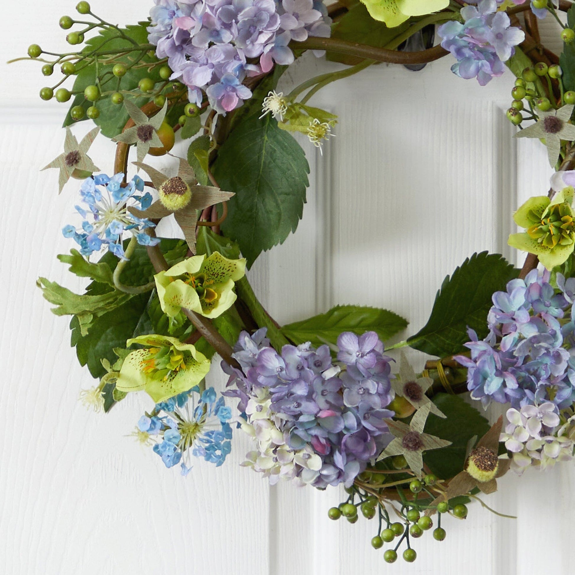 20" Hydrangea Wreath"-Nautical Decor and Gifts